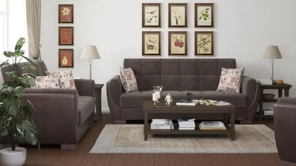 Ottomanson Armada Air Collection Friar Brown/Dark Brown Sofabed