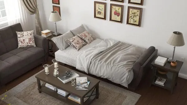 Ottomanson Armada Air Collection Friar Brown/Dark Brown Sofabed