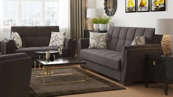 Ottomanson Armada Air Collection Friar Brown Loveseat