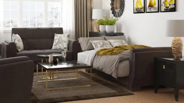 Ottomanson Armada Air Collection Friar Brown Loveseat