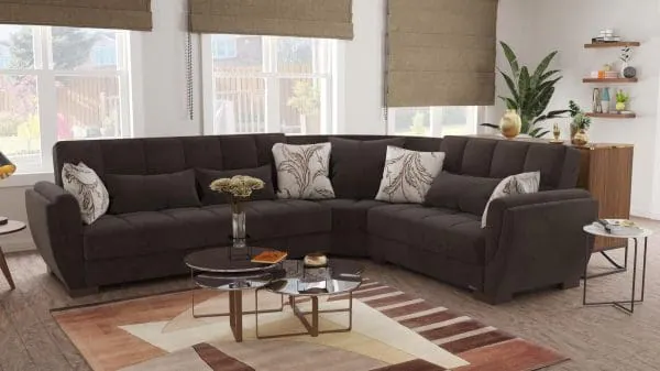 ottomanson Armada Air Collection Friar Brown Sectional