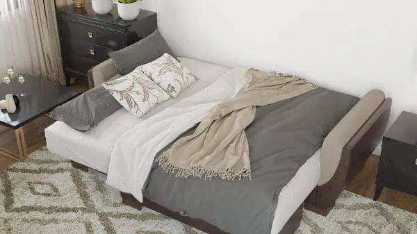 Ottomanson Armada Air Collection Light Taupe/Dark Brown Chaise Lounge