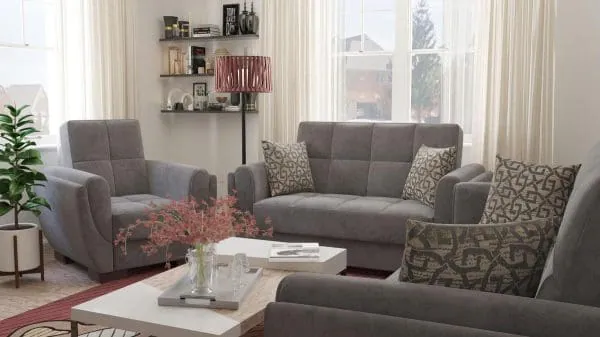 Ottomanson Armada Air Collection Pewter Gray Armchair