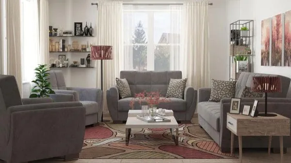 Ottomanson Armada Air Collection Pewter Gray Armchair
