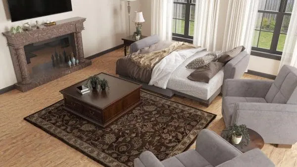 Ottomanson Armada Air Collection Pewter Gray Chaise Lounge
