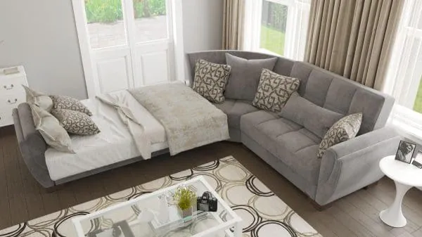 Ottomanson Armada Air Collection Pewter Gray Sectional