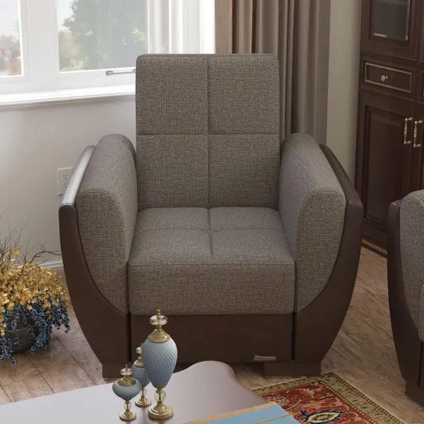 ottomanson Armada Air Collection Tannin Brown/Dark Brown Armchair