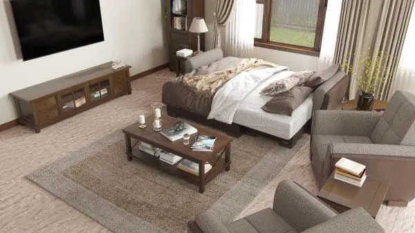 Ottomanson Armada Air Collection Tannin Brown/Dark Brown Chaise Lounge