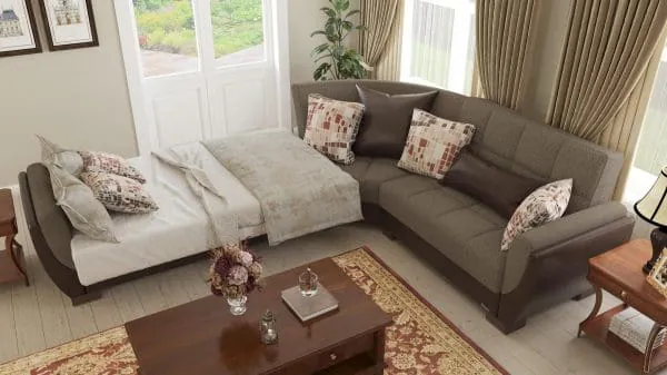 Ottomanson Armada Air Collection Tannin Brown/Dark Brown Sectional