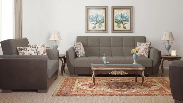 Ottomanson Armada Air Collection Tannin Brown/Dark Brown Sofabed