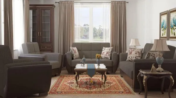 Ottomanson Armada Air Collection Tannin Brown/Dark Brown Sofabed