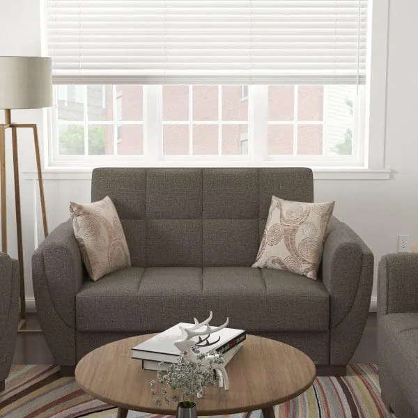 ottomanson Armada Air Collection Tannin Brown Loveseat