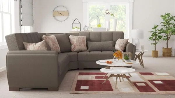 Ottomanson Armada Air Collection Tannin Brown Sectional