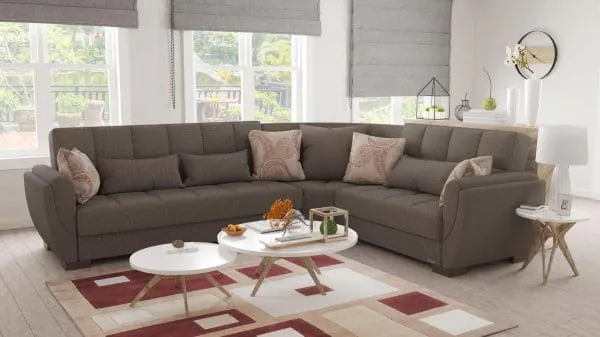 ottomanson Armada Air Collection Tannin Brown Sectional