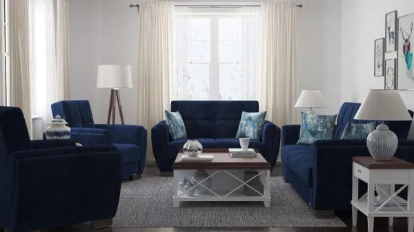 Ottomanson Armada Air Collection True Blue Loveseat