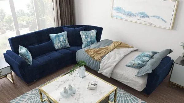 Ottomanson Armada Air Collection True Blue Sectional