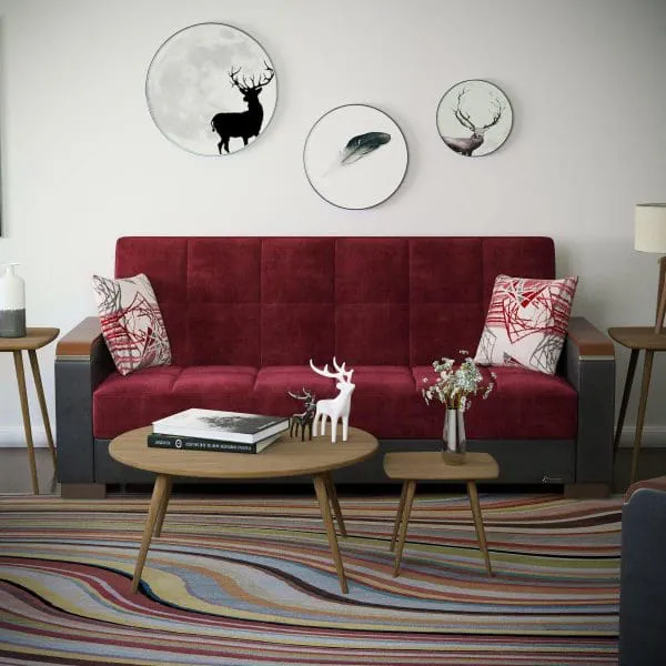 ottomanson Armada Luxe Collection Beaujolais/Black Sofabed