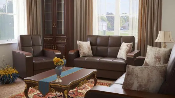 Ottomanson Armada Luxe Collection Dark Brown Armchair