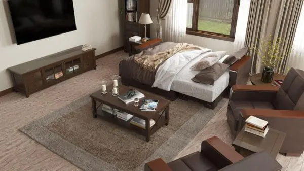 Ottomanson Armada Luxe Collection Dark Brown Chaise Lounge