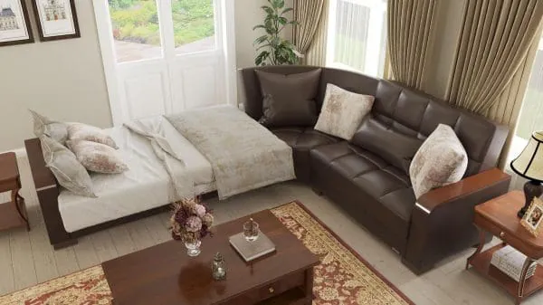 Ottomanson Armada Luxe Collection Dark Brown Sectional