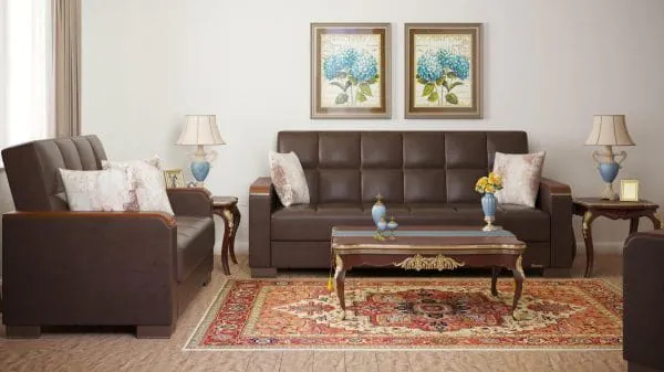 Ottomanson Armada Luxe Collection Dark Brown Sofabed