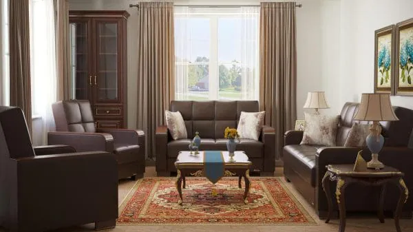 Ottomanson Armada Luxe Collection Dark Brown Sofabed