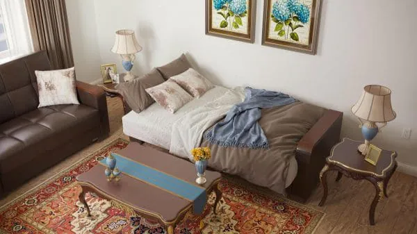 Ottomanson Armada Luxe Collection Dark Brown Sofabed