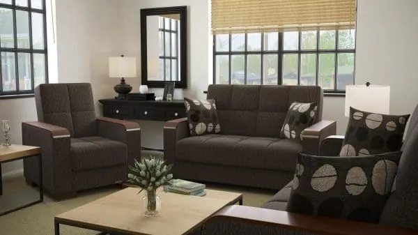 Ottomanson Armada Luxe Collection Dark Slate Gray Armchair