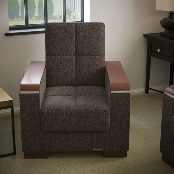 ottomanson Armada Luxe Collection Dark Slate Gray Armchair