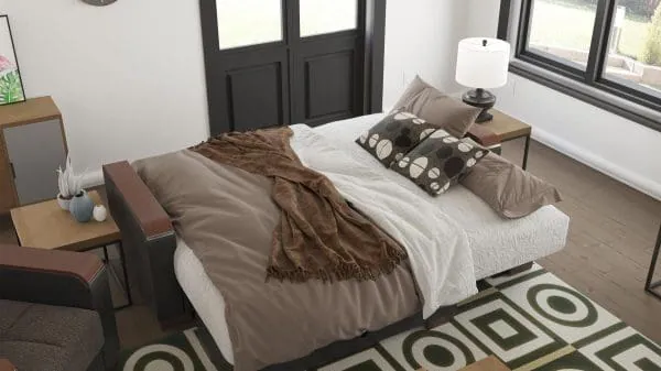 Ottomanson Armada Luxe Collection Dark Slate Gray/Black Chaise Lounge