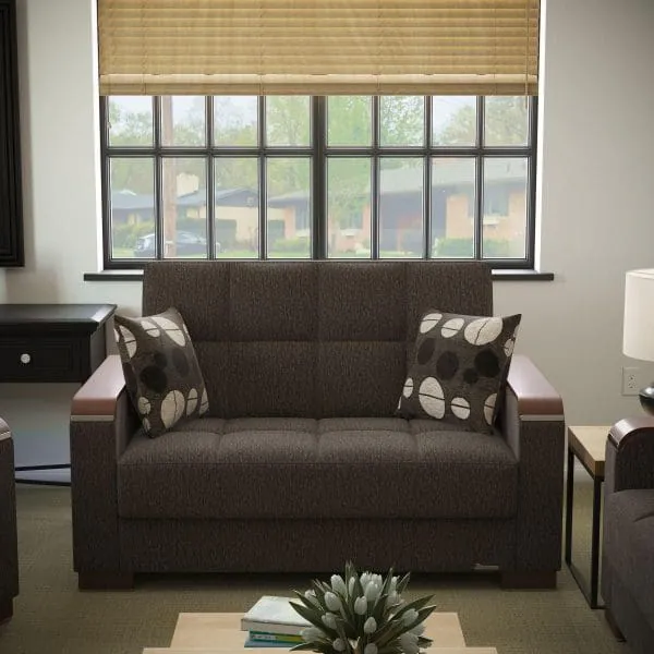 ottomanson Armada Luxe Collection Dark Slate Gray Loveseat