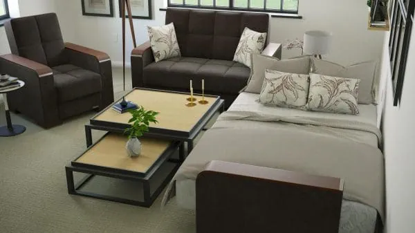 Ottomanson Armada Luxe Collection Friar Brown Armchair