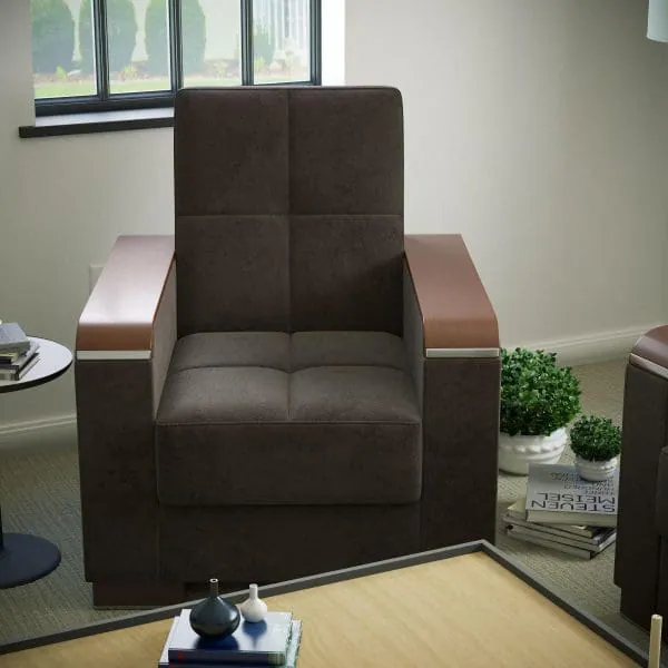ottomanson Armada Luxe Collection Friar Brown Armchair