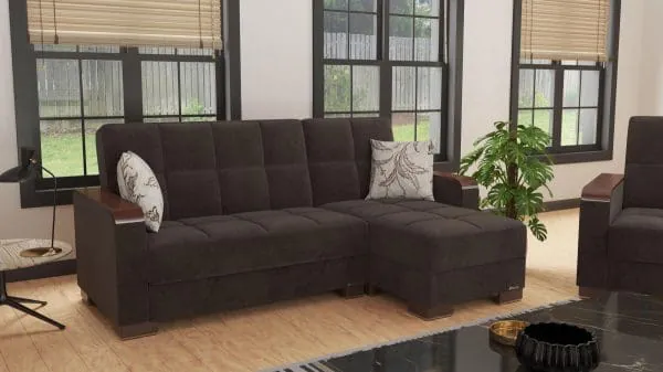 Ottomanson Armada Luxe Collection Friar Brown Chaise Lounge