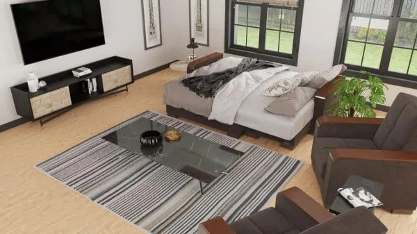 Ottomanson Armada Luxe Collection Friar Brown Chaise Lounge