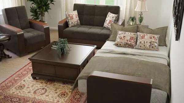 Ottomanson Armada Luxe Collection Friar Brown/Dark Brown Armchair