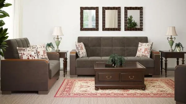 Ottomanson Armada Luxe Collection Friar Brown/Dark Brown Sofabed