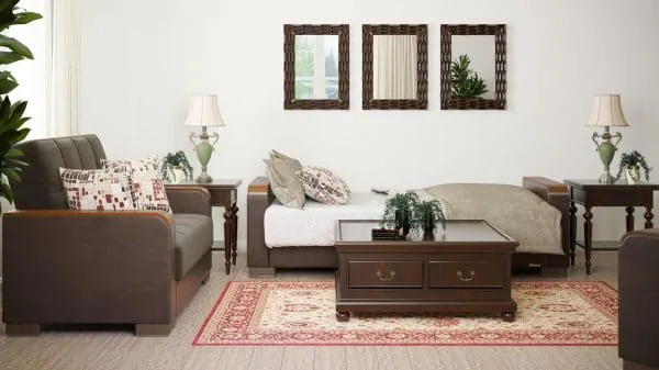 Ottomanson Armada Luxe Collection Friar Brown/Dark Brown Sofabed