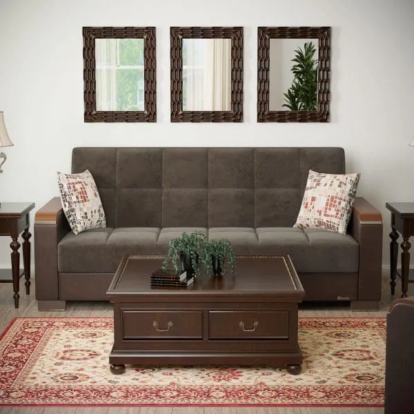 ottomanson Armada Luxe Collection Friar Brown/Dark Brown Sofabed