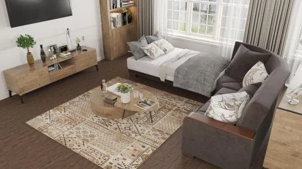 Ottomanson Armada Luxe Collection Friar Brown Sectional