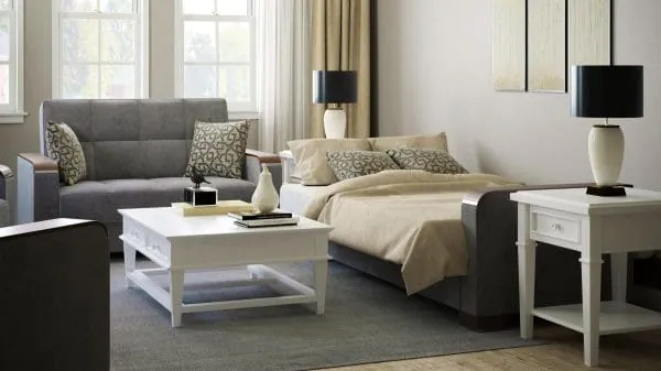 Ottomanson Armada Luxe Collection Pewter Gray Loveseat