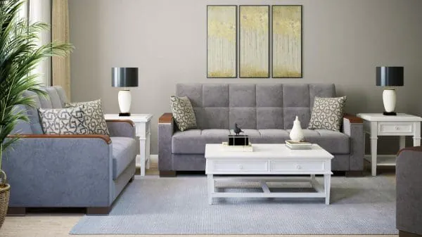Ottomanson Armada Luxe Collection Pewter Gray Sofabed