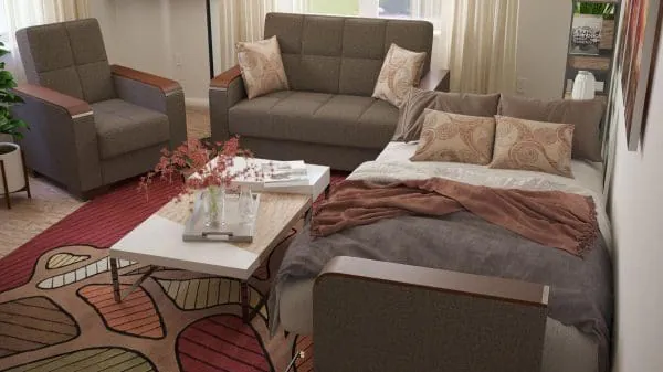 Ottomanson Armada Luxe Collection Tannin Brown Armchair