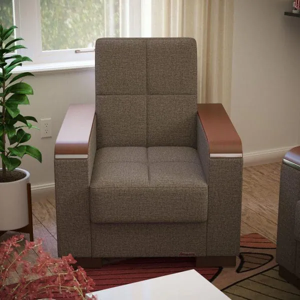 ottomanson Armada Luxe Collection Tannin Brown Armchair
