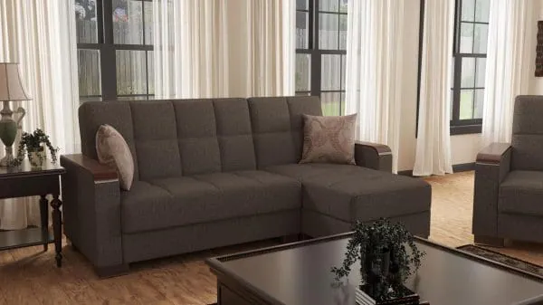 Ottomanson Armada Luxe Collection Tannin Brown Chaise Lounge