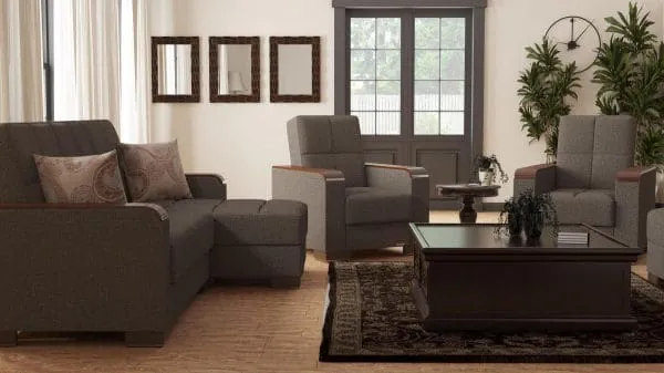 Ottomanson Armada Luxe Collection Tannin Brown Chaise Lounge