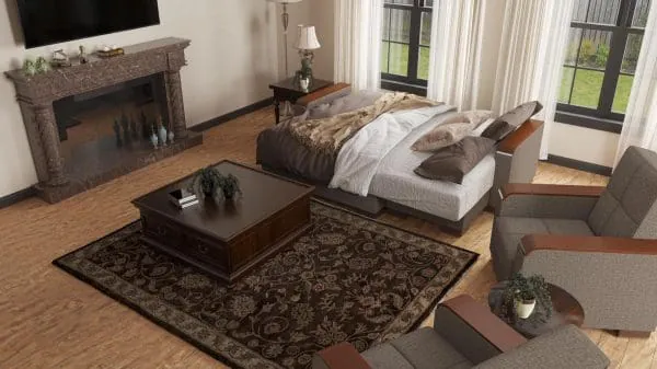 Ottomanson Armada Luxe Collection Tannin Brown Chaise Lounge