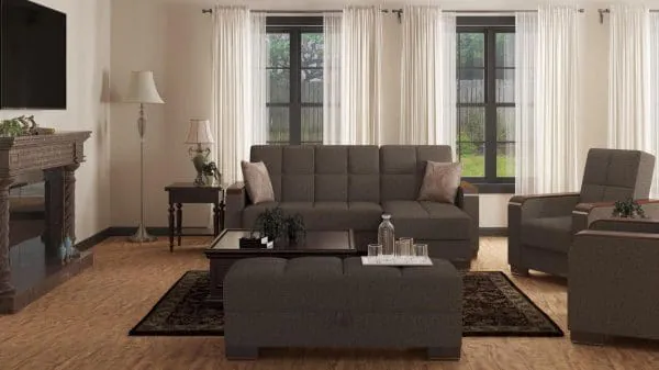 ottomanson Armada Luxe Collection Tannin Brown Chaise Lounge