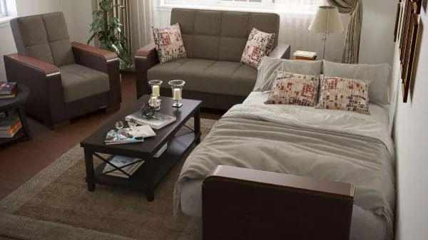 Ottomanson Armada Luxe Collection Tannin Brown/Dark Brown Armchair