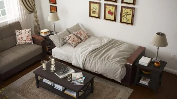 Ottomanson Armada Luxe Collection Tannin Brown/Dark Brown Sofabed